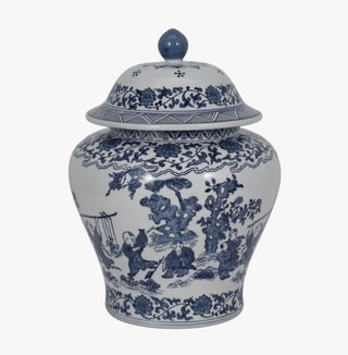 Blue Dynasty Ceramic Ginger Jar - Traditional / Chinoiserie-Inspired - DesignedBy The Boss