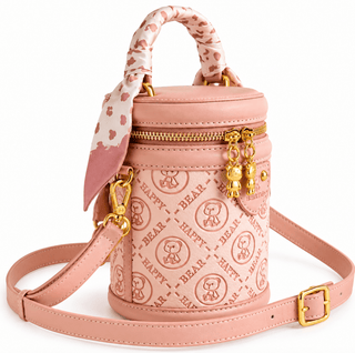 Blush Pink Happy Bear Mini Crossbody Bag - DesignedBy The Boss