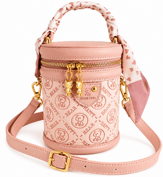Blush Pink Happy Bear Mini Crossbody Bag - DesignedBy The Boss