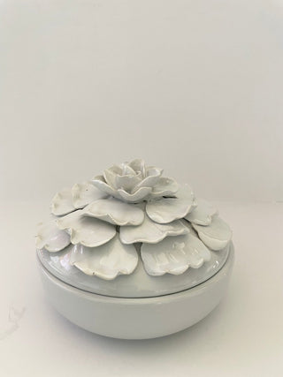 Ceramic Decorative Boxes With Flower Design on the Lid - DesignedBy The Boss