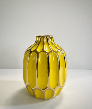 Ceramic Decorative Vase With Gold Details - DesignedBy The Boss
