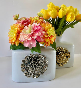 Ceramic Vase With Flower Details - DesignedBy The Boss