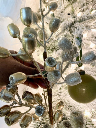 Champagne Glittered Christmas Stem - DesignedBy The Boss