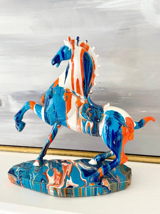 Colorful Dripping Horse Sculpture With Character - Resin - DesignedBy The Boss