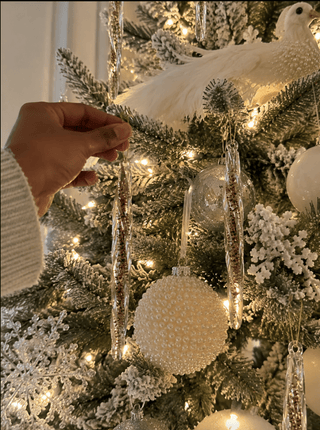 Crystal Gold Icicle Christmas Ornaments – Set of 4 - DesignedBy The Boss