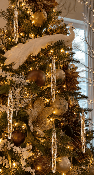 Crystal Gold Icicle Christmas Ornaments – Set of 4 - DesignedBy The Boss