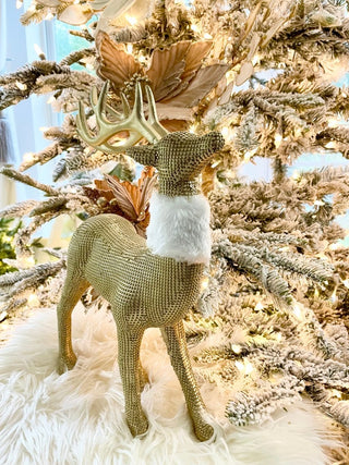 Decorative Gold Standing Deer Figurine - DesignedBy The Boss