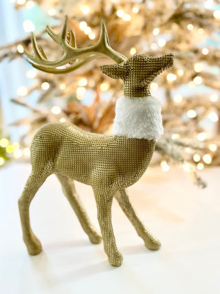 Decorative Gold Standing Deer Figurine - DesignedBy The Boss