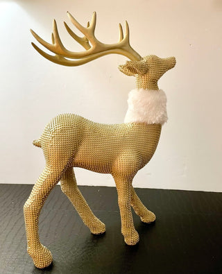 Decorative Gold Standing Deer Figurine - DesignedBy The Boss