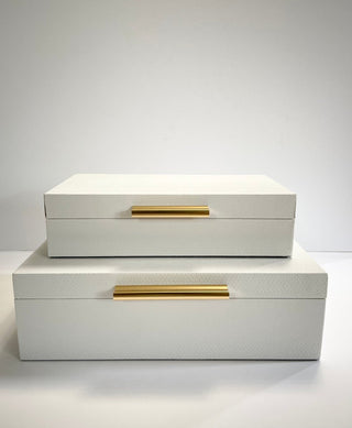 Decorative Leather Boxes (Set of 2) - DesignedBy The Boss