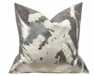 Decorative Pillow Cover With Silver Foil 22" X 22" - DesignedBy The Boss