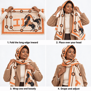 Equestrian Elegance Reversible Wrap Scarf - DesignedBy The Boss