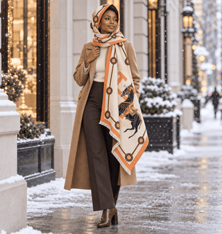 Equestrian Elegance Reversible Wrap Scarf - DesignedBy The Boss