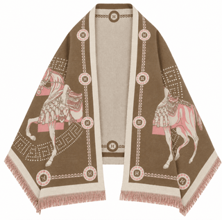Equestrian Elegance Reversible Wrap Scarf - DesignedBy The Boss