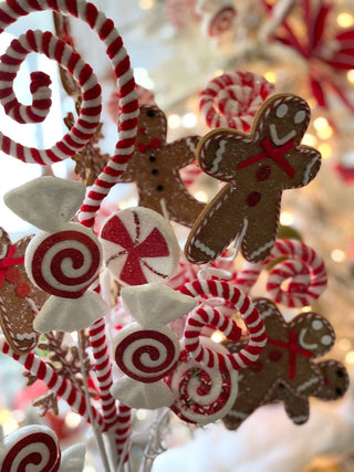 Gingerbread And Peppermint Candy Pick For Christmas Tree - DesignedBy The Boss