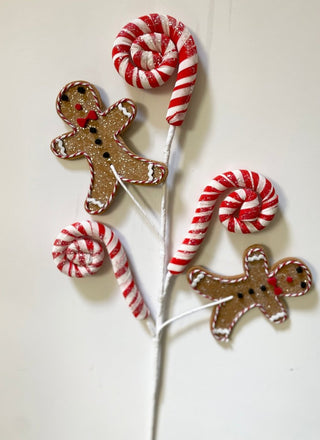 Gingerbread And Peppermint Candy Pick For Christmas Tree - DesignedBy The Boss