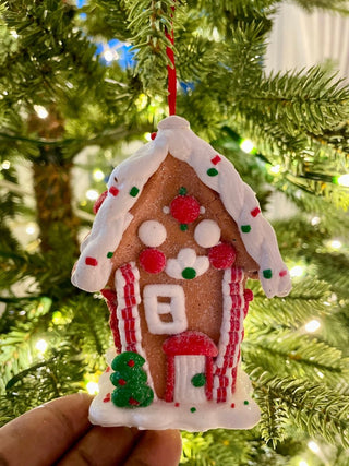 Gingerbread House Clay Dough Christmas Ornaments - Holiday Decor - DesignedBy The Boss