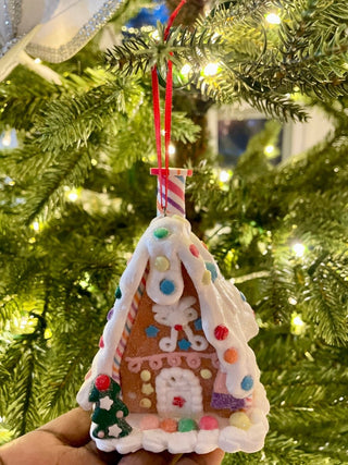 Gingerbread House Clay Dough Christmas Ornaments - Holiday Decor - DesignedBy The Boss