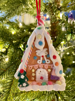 Gingerbread House Clay Dough Christmas Ornaments - Holiday Decor - DesignedBy The Boss