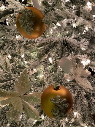 Glass Ball Christmas Ornament With Details - Set of 6 - DesignedBy The Boss