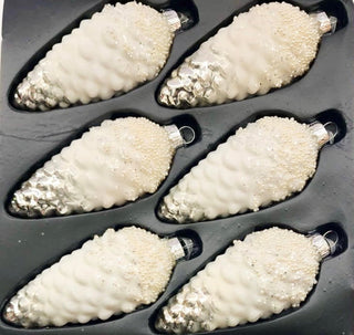 Glass Hanging Pinecone Ornaments (Pack Of 6) - DesignedBy The Boss