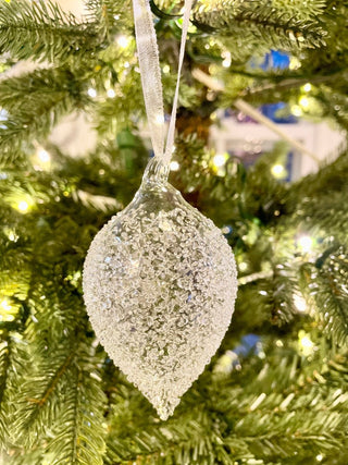 Glass Teardrop Christmas Ornaments - Set of 3 - DesignedBy The Boss