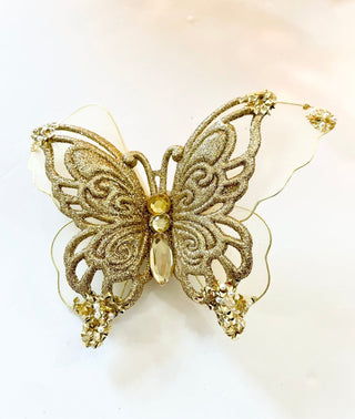 Glittered Butterfly Clip Christmas Ornament - DesignedBy The Boss