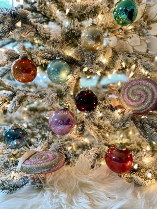 Glittered Lollipop Christmas Tree Pick With Bow - DesignedBy The Boss