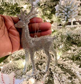 Glittered Small Reindeer Ornaments For Christmas Tree - Sculpture - DesignedBy The Boss