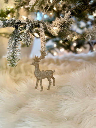 Glittered Small Reindeer Ornaments For Christmas Tree - Sculpture - DesignedBy The Boss