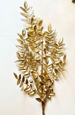 Gold Leaf Branch - Set Of 3 - Holiday Decor - DesignedBy The Boss