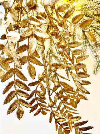 Gold Leaf Branch - Set Of 3 - Holiday Decor - DesignedBy The Boss