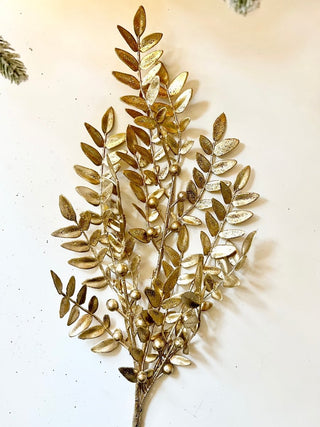 Gold Leaf Branch - Set Of 3 - Holiday Decor - DesignedBy The Boss