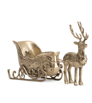 Gold Metal Holiday Sleigh Décor - Holiday Decor - DesignedBy The Boss