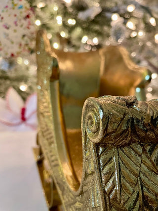 Gold Resin Holiday Sleigh Décor - DesignedBy The Boss