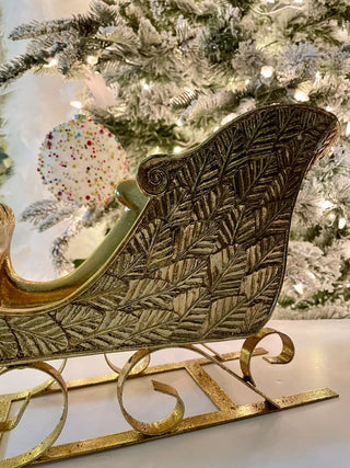 Gold Resin Holiday Sleigh Décor - DesignedBy The Boss