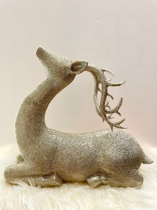 Gold Sitting Deer Christmas Decor - DesignedBy The Boss