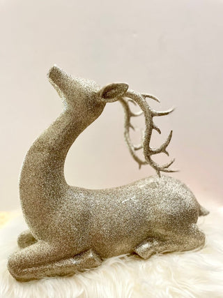 Gold Sitting Deer Christmas Decor - DesignedBy The Boss