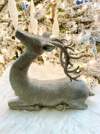 Gold Sitting Deer Christmas Decor - DesignedBy The Boss