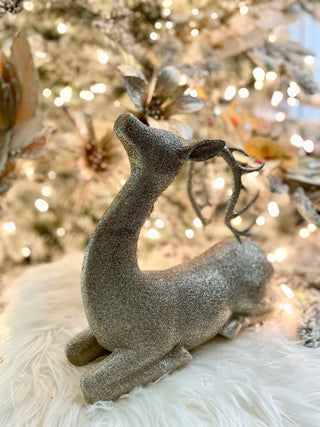 Gold Sitting Deer Christmas Decor - DesignedBy The Boss