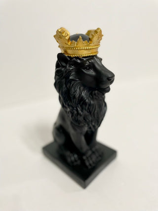 Golden Crown Modern Royal King Lion Statue Decor - Animals Figurines & Sculptures - DesignedBy The Boss