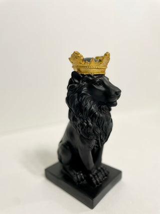 Golden Crown Modern Royal King Lion Statue Decor - Animals Figurines & Sculptures - DesignedBy The Boss