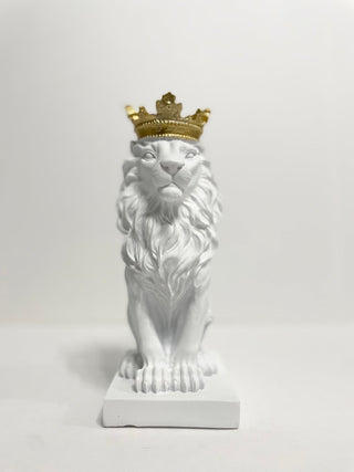 Golden Crown Modern Royal King Lion Statue Decor - Animals Figurines & Sculptures - DesignedBy The Boss