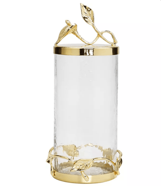 Hammered Glass Canister with Leaf Lid Design ( 3 Sizes) - DesignedBy The Boss