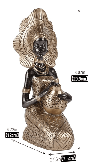 HandCrafted African Lady Statues With Rich Tribal Essence - Sculpture For Home Decor - DesignedBy The Boss