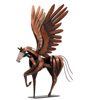 Handmade Metal Flying Horse Sculpture - Unique Design @DesignedBy The Boss - DesignedBy The Boss