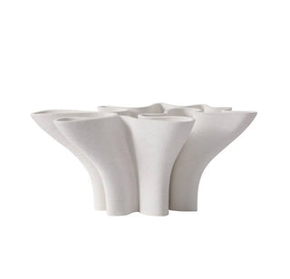 Handmade White 3D Print Modern Ceramic Centerpiece Bowl Unique Design - DesignedBy The Boss