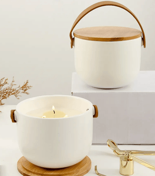 Home Fragrance luxury Scented Candle - Handmade Large Porcelain Candle Jar With Lid - DesignedBy The Boss