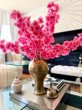 Hot Pink Artificial Silk Cherry Blossom (Set of 3 Stems) - DesignedBy The Boss