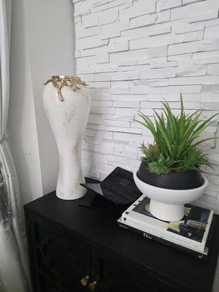Large Decorative Vase Adorned With Flower - DesignedBy The Boss